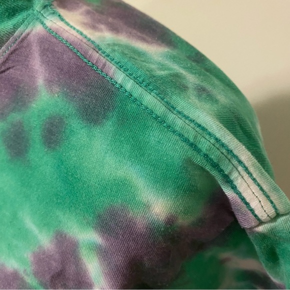 Original Use Small Green Purple Tie Dye Short Sleeve T-Shirt - Picture 10 of 11